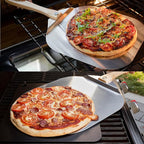 Chef Pomodoro Pizza Peel 16 inch, Pizza Spatula with Foldabe Wood Handle for Easy Storage, Pizza Accessory for Homemade Pizza