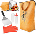 ROMANTICIST 5-in-1 Grill Accessories Set with Insulated Meat Resting Blanket & Heavy Duty Spatula – BBQ Tools Kit, 5-Layer Heat Retention, Leak-Proof for Brisket Turkey Pork Shoulder Outdoor Barbecue