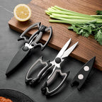 OMDAR Kitchen Scissors All Purpose 2 Pack - Halloween Goth Cute Kitchen Shears - Heavy Duty Stainless Steel Cooking Shears for Cutting Meat, Food, Poultry - Featuring a Magnetic Protective Sheath