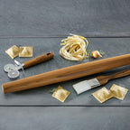 Anolon Tools and Gadgets 3-Piece Prep Set Pastry Wheel Cutter, Pastry Brush, 19" French Rolling Pin