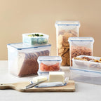 LOCK & LOCK Easy Essentials Food Storage lids/Airtight containers, BPA Free, 14 Piece - Tall Rectangle, Clear