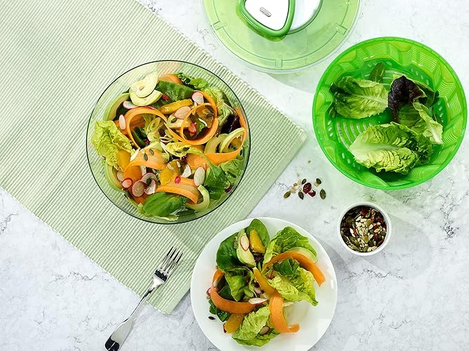 Zyliss E940011 Easy Spin 2 Salad Spinner-Small Green, Plastic