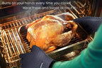 KITCHEN PERFECTION Silicone Smoker Oven Gloves-Extreme Heat Resistant BBQ Gloves-Handle Hot Food Right on Your Grill Fryer & Pit|Waterproof Grilling Cooking Baking Mitts|Superior Value Set +3 Bonuses
