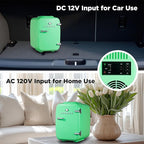 ICEBOX IBMF4MNT Mini Fridge For Bedroom, Skincare Refrigerator, Portable Cooler & Warmer for Makeup, for Office & Home, Mini (4 L / 6-Can), Mint Green