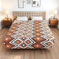 Electric Heated Throw Blanket 50"x60" - Bohemian Design with Plush Sherpa, 4 Heat Settings, 3-Hour Auto-Off, Machine Washable, for Couches and Beds, Diamond