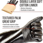 RAPICCA 932°F Heat Resistant BBQ Grill Gloves: Oil Resistant Waterproof for Smoking Grilling Cooking Barbecue Deep Frying Turkey Rotisserie Handling Hot Greasy Meat Grilling Stocking Stuffers for Men