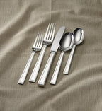 Lenox Bratton 65-Piece Flatware Set, 9.85 LB, Metallic