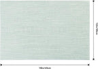 Leetaltree Mint Cream Placemats Set of 8 - Heat Resistant Non-Slip Place mats for Dining Table, Washable Durable PVC Vinyl Woven Table Mats（Mint Cream, 8）