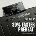 GEORGE FOREMAN® Contact Submersible™ Grill,5-Serving - Adjustable Temperature Control,Black Plates,Wash the entire-grill,(Pack of 2)