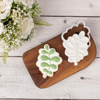 Flycalf Leaf Cookie Cutter Wedding with Plunger Stamps Holiday PLA Cake Shapes Baking Molds Gifts for Kids Decorative Party 4" Kitchen Cake Supplies