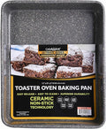 casaWare 11 x 9 x 2-inch Toaster Oven Ultimate Series Commercial Weight Ceramic Non-Stick Coating Baking Pan (Silver Granite)