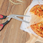 Asdirne Pizza Scissors, Pizza Cutter with Ultra Sharp Detachable Blade and Ergonomic Soft Grip, 10.3Inch, Black&Red