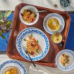 Corelle Vitrelle Glass Dinnerware Set, Chip & Crack Resistant Triple Layer Glass, 4-PC Dinner Plates, Paloma