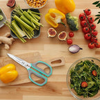 HAUSHOF Kitchen Scissors for Food, Heavy Duty Kitchen Shears, Sharp Stainless Steel Shears with Soft Grip, U-Groove Design, 8-1/4" Food Scissors for Meat, Vegetables, Fine Bones