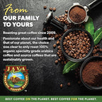 Low Acid Organic Coffee – Whole Bean, Mold-Free & Stomach Friendly by Java Planet, Good Morning Blend Coffee, Medium Roast, Smooth Full Flavored, 1LB Bag