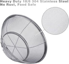 Tiawudi 5 Pack Strainers for Kitchen, 18/8 Stainless Steel Colander, Fine Mesh Strainer for Pasta, Rice and Fruit, Sieve for Strain, Drain, Rinse or Steam, Multi Size Sifter