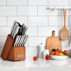 McCook® Knife Sets, German Stainless Steel Kitchen Knife Block Sets with Built-in Sharpener (Pack of 2)