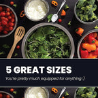 WHYSKO Stainless Steel Mixing Bowls With Lids Set, 5 Sizes Nesting Mixing Bowls for Your Kitchen Meal Prep, Cooking, Baking, and Food Storage (Blue Bowls with White Lids)