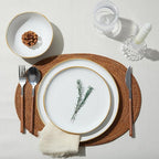 Pokini 18 Piece White Reactive Glaze Dinnerware Set for 6, Irregular Coastal Shape Stoneware | Elegant & Minimal Design for Daily Family Dinners or Weekend Guests