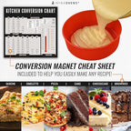 Air Fryer Silicone Baking Set, 7.5” Cake Pan, Muffin Cups, Scraper & Cheat Sheet – Non-Stick, BPA-Free Bakeware for Instant Vortex, Cosori, Ninja, PowerXL Grill, Chefman & More by INFRAOVENS