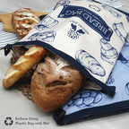 GRIN BY GRIN- 2 Packs Bread Bags, Zipper Reusable Bread Bags for Homemade Loaf, Freezer Sourdough Container, Fresh Keeping Extra Large, Reusable Food Storage Bag