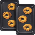 Baking Sheet Pans, Cookie Tray, Nonstick Heavy Carbon Steel Bakeware, 2-Pack, 12 X 7.5 Inches (Inner 11 X 6.9)