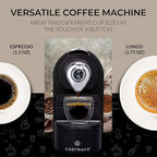 ChefWave Káva Espresso Machine - Nespresso-Compatible, 20 Bar Pressure, Fast Heat-Up, Compact Design, Auto Off, Dishwasher-Safe Water Tank