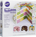 Wilton Round Checkerboard Cake Pan Set, 4-Piece, Steel