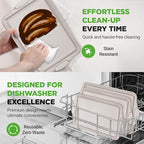 NutriChef 3 Piece Nonstick Cookie Sheets for Baking - Premium Carbon Steel Baking Pans with Black Silicone Handles - Even Heat Distribution, PFOA/PFOS/PTFE Free, Easy to Clean - Cream Marble, NCBKT3CM