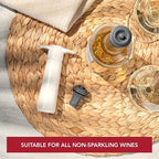 Vacu Vin Original Wine Saver with 2 Vacuum Bottle Stoppers – White Wine Preserver Pump for Red or White Wine – Manual Air Remover System – Airtight Seal – Keep Wine Fresh Longer