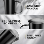 Stovetop Espresso Maker, Stainless Steel Moka Pot 6 Cup Espresso Maker (12 fl oz), Italian Coffee Pot, Compatible with Gas, Electric and Induction, Black & Silver Finish