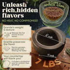 ChefSofi Mortar and Pestle Set - Black Polished Exterior - 6 inch - 2 Cup Capacity