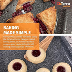 DaTerra Cucina - 16" x 11" x 1" Nonstick Ceramic Coated Baking Sheet Twin Pack – Professional Grade, PTFE, Cadmium, Lead & PFOA Free, Oven Safe, Ideal for Baking, Roasting, and Cooking