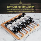 SCHMÉCKÉ 34 Bottle Compressor Wine Cooler Refrigerator w/Lock - Large Freestanding Wine Cellar For Red, White, Champagne or Sparkling Wine - 41f-64f Digital Temperature Control Fridge Stainless Steel