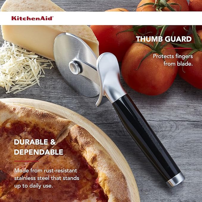 KitchenAid 15-Piece Tool and Gadget Set with Pizza Wheel, 9-Inch, Black