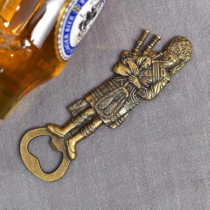 Beer Bottle Opener Scottish Highland Bagpipe ，Cool Bottle Opener for Bar Tool, Soda and Beer Cap Remover, Cool & Fun Gadget