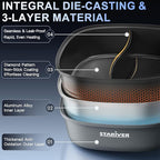 Stariver Hot Pot Electric with Divider, Large 6L Nonstick Double-Flavor Electric Shabu Shabu Pot, 1500W Hotpot with 3 Power Settings, Perfect for Family Dinners & Parties