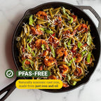 Lodge Seasoned Cast Iron Skillet Set - PFAS-Free, Non-Toxic Cookware - Use with an Oven, Stove, Grill, or Campfire - Naturally Non-Stick & Oven Safe - 8, 10.25 & 12 Inches