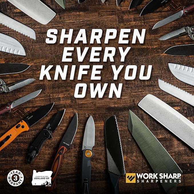 Work Sharp Ken Onion Knife Sharpener Tool - Adjustable Knife Sharpening System - For Knives, Scissors, Serrated Blades, & Tools