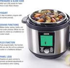 Zavor LUX LCD 6 Quart Multi-cooker with America's Test Kitchen Multicooker Perfection Cookbook, Stainless Steel
