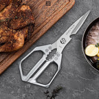 Kitchen Scissors for Food Japanese - Poultry Shears, Japanese All Purpose Heavy Duty for Chicken Wing/Bone, Meat, Quail, Fish, Turkey, Vegetables, Stainless Steel Cooking Aid Scissors, Dishwasher Safe