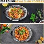 30 Pack Slow Cooker Liners, Large Size 13"x 21" Cooking Bags Disposable Pot Liners, Plastic Slow Cooker Bags Fits 3-8 Quarts, BPA Free, Suitable for Oval & Round Pot
