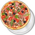 P&P CHEF Pizza Pan Set of 2, Stainless Steel Pizza Tray, Round Pizza Plate For Pie Cookie Pizza Cake, Non Toxic & Heavy Duty, Dishwasher Safe & Easy Clean, 12 Inch & Silver