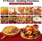 TomaChef Air Fryer Toaster Oven Combo, 26.5QT Large Capacity with Visible Window, 11-in-1 Countertop Toaster Oven, 85% Less Oil Healthy Cooker for Family, PFAS Free & Stainless Steel