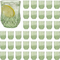 40 Pack Plastic Stemless Wine Glasses,12oz Unbreakable Vintage Elegant Drinking Glass Set,Reusable Fancy Cocktail Cups for Party, Wedding, and Bulk Events (40, 12oz-Sage Green)