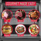 Ronco Modern Rotisserie Oven, Large Capacity (12lbs) Countertop Oven, Multi-Purpose Basket for Versatile Cooking, Easy-to-Use Controls