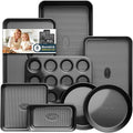 Nonstick Baking Pans Set, 8-Piece Stackable Bakeware Sets, Non-Toxic Oven Pan Set, Includes Baking Sheet, Cake Pan, Muffin Pan, Loaf Pan, Square Pan, Cookie Sheet & Roasting Pan, Black