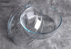 Round Tempered Glass Casserole Dish with Lid, Glass Casserole Baking Dish for Oven, Freezer and Dishwasher Safe - 2.5QT