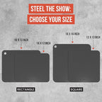 Chef Pomodoro Pizza Steel for Oven 16 Inch 1/4 Inch Thick, Baking Steel for Oven, Grill, Sourdough Bread, Baking Stone for Oven With Lifting H oles 16" X 16" (40.6 x 40.6 cm)