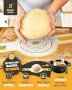 CRUSTLOVE Sourdough Kit inkl. 7 different Bread Making Tools like a 9 inches Sour dough Banneton Bread Proofing Basket - Bread Making Kit, Banneton-Basket, Sourdough-Starter-Kit-Supplies, Baking-Kit